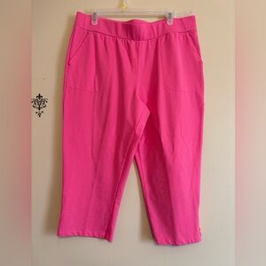 Belle by Kim Gravel capri pants pink size large